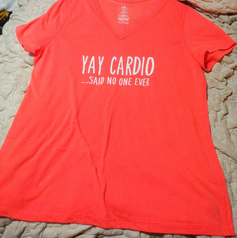 Sz 2XL Snarky Workout Neon Tee